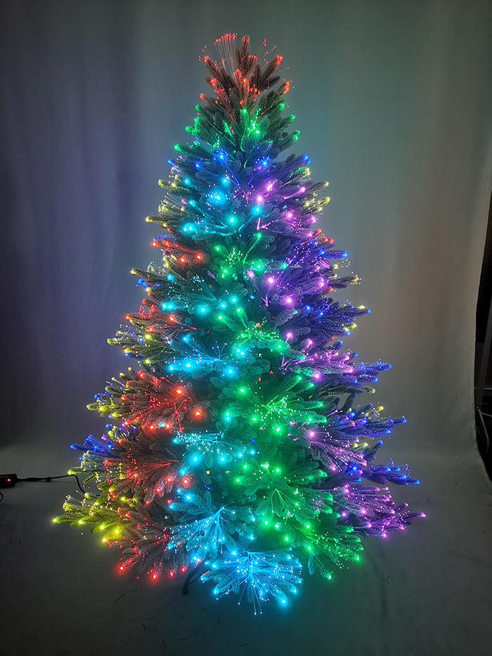 High-grade PE Fiber Optic Flocked Tree