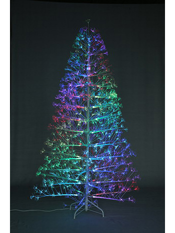 SYT76G086/7.5FT Led pre-lit Fiber optic Dancing Leafless Christmas Tree