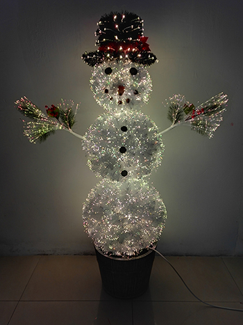 SYT46F060A/ 4.5FT Fiber Optic Pre-lit Snowman